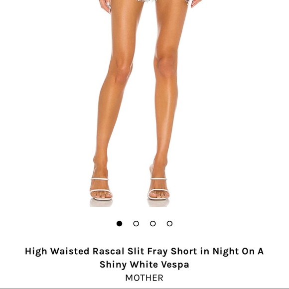 Mother High Waisted Rascal Slit Fray Shorts - Picture 3 of 4